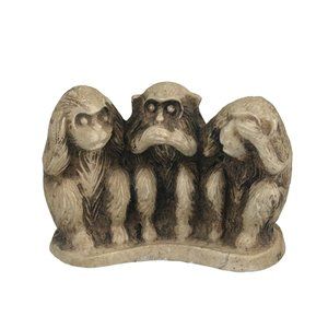 Monkey Hear No Evil Speak No Evil See No Evil Miniature Figure, Home Shelf Decor